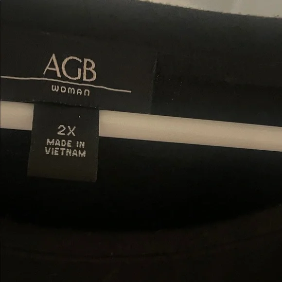 AGB Black Top with Checkered Detail - Picture 2 of 4